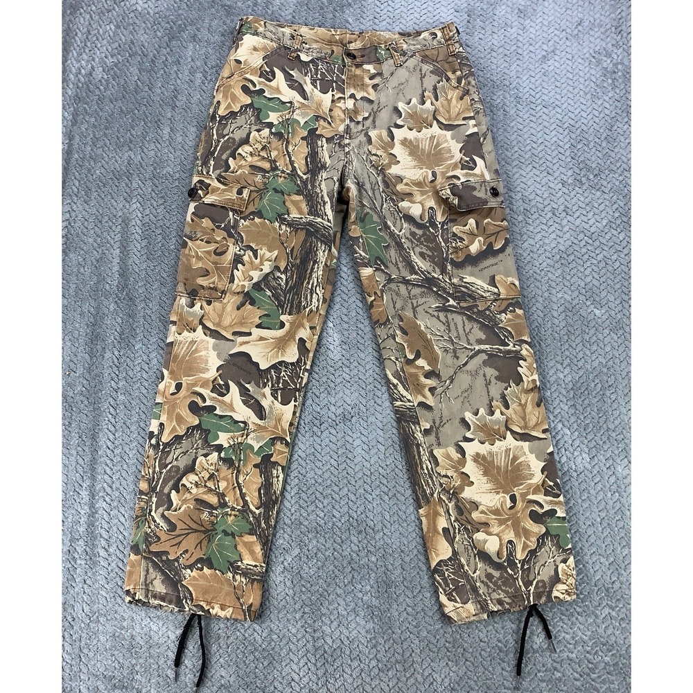 VTG Liberty Realtree Cargo Pants Men Med‎ Regular 34x31 Adjustable Camo USA Made
